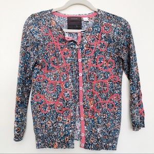 Anthropologie Guinevere Floral Cardigan Small